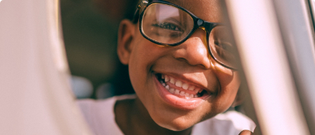 Young boy smiling