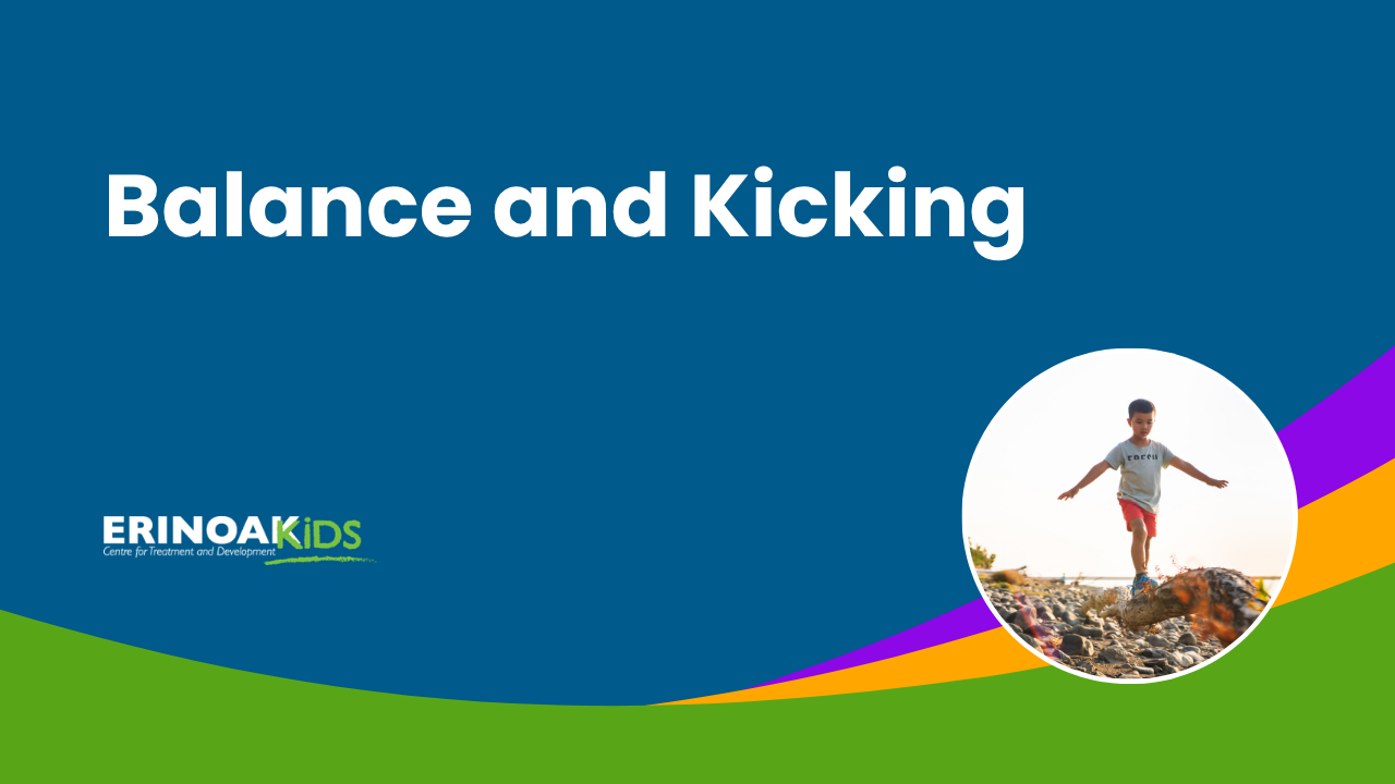 Graphic that reads "Balance and Kicking"