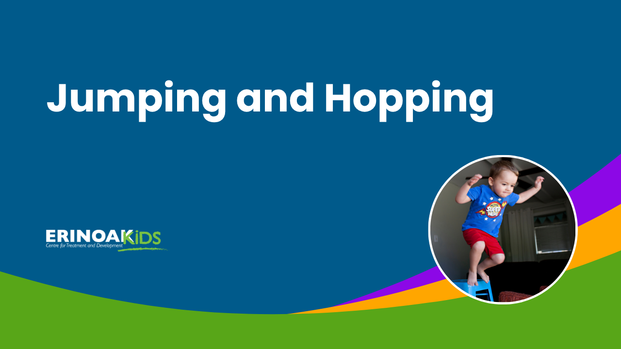 Graphic that reads "Jumping and Hopping"